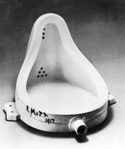 Fig. 3-4: To klassiske dadaistiske værker, begge skabt af Marcel Duchamp (i hhv. 1917 og 1919).