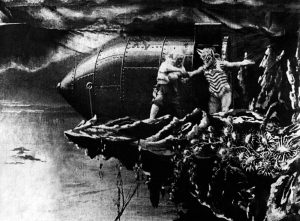 Fig. 5: De fascinerende og bjergtagende special effects i George Méliès’s Le Voyage dans la Lune (1902) er et tidligt eksempel på Cinema of Attraction.