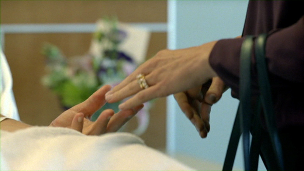 Fig. 12: Dialogen i scenen anviser ikke om dette close up skal tolkes som et udtryk for at Martin genforenes med Maggie.