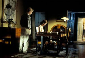 Fig. 6: Widerberg fik et sent comeback få år før sin død med Lust och fägring stor (da. Lærerinden). I filmen medvirkede sønnen Johan Widerberg sammen med Marika Lagercrantz.