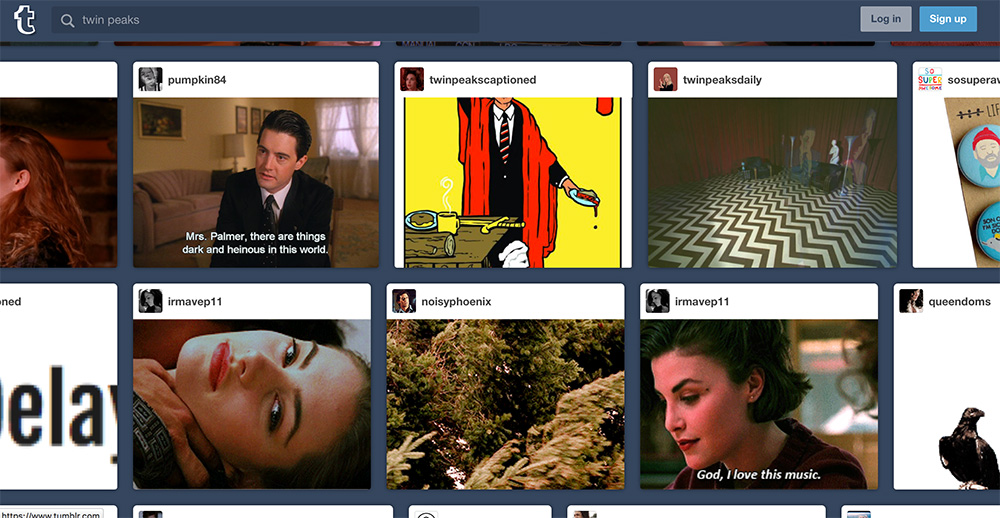 Fig. 4: Twin Peaks-fandom på Tumblr.