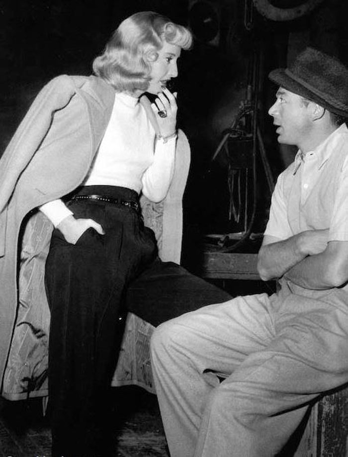 Fig.4: Billy Wilder sammen med Barbara Stanwyck under optagelserne til Double Indemnity.
