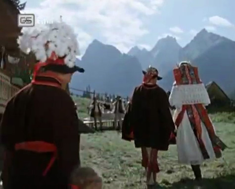 Fig. 10: Native Land (dir. Josef Mach, 1954). Although Native Land acknowledges that modern areas exist in Slovakia, the film’s climax involves the hero and his bride returning back to their rural Slovak roots.